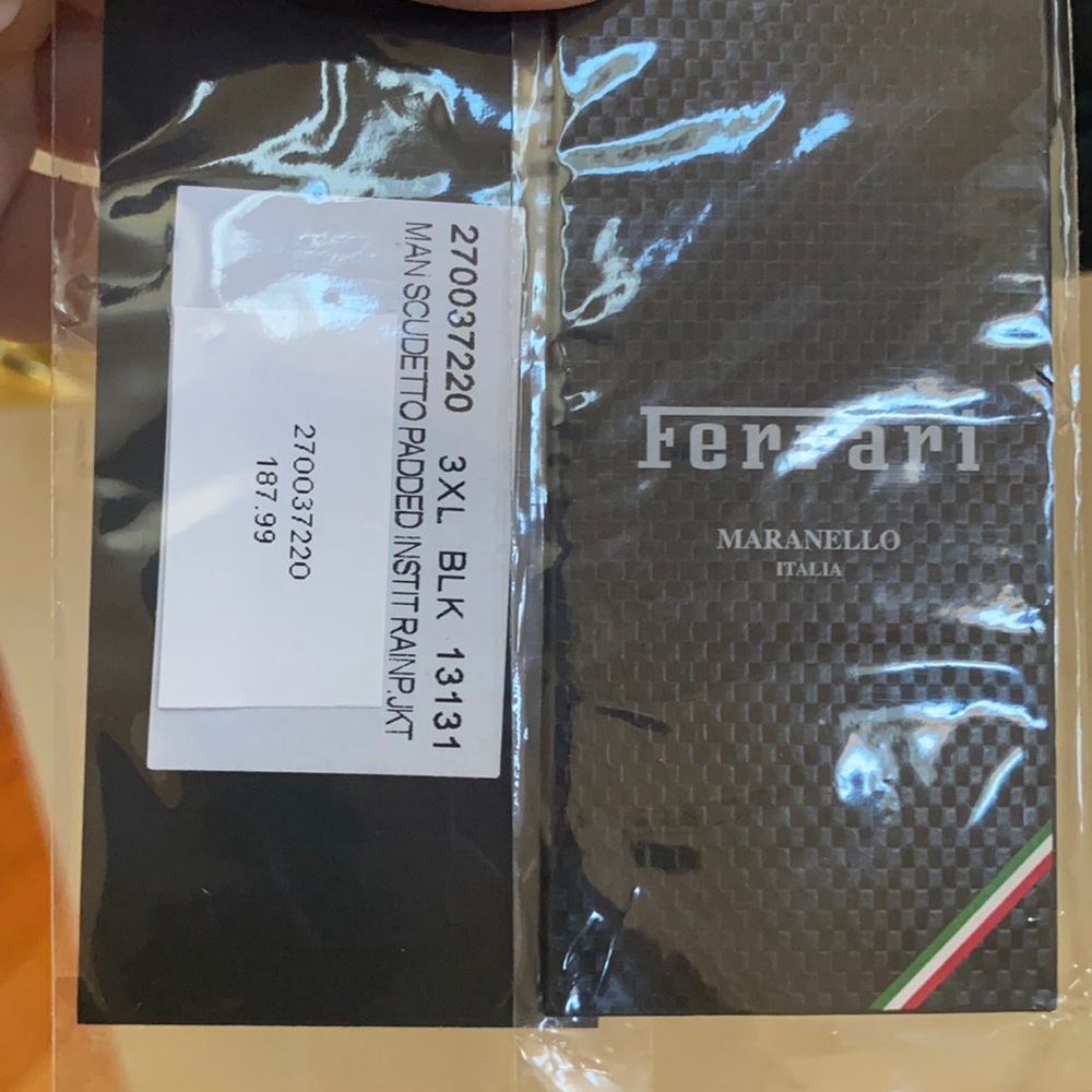 Men’s Official Ferrari Jacket -Black size XXXL